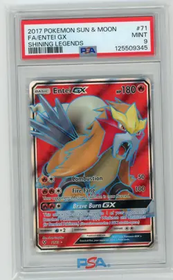 Pokemon TCG - Entei GX 71/73 - Shining Legends - PSA 9 - Image 1