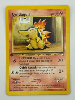 Pokemon Cyndaquil 57/111 1st edition (MP) - Neo Genesis - Common - Image 1