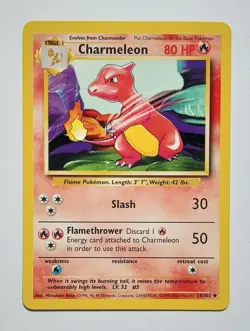 Pokemon - Charmeleon - Base Set 1999-2000 4th Print 24/102 - Uncommon - NM - Image 1
