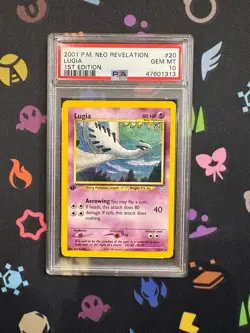 2001 Pokemon Neo Revelation 1st Edition Lugia 20/64 PSA 10 - Image 1