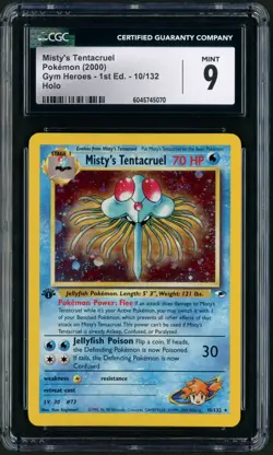 2000 Pokemon Gym Heroes 1st Edition Misty's Tentacruel Holo Rare 10/132 CGC 9 - Image 1