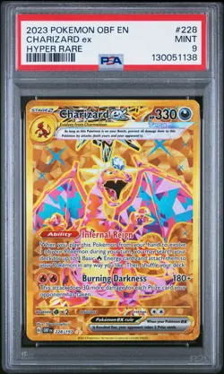 2023 Pokemon OBF EN Charizard ex 228/197 Hyper Rare PSA 9 (138 - Image 1