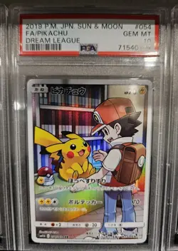 PSA 10 Pikachu Pokemon 241/236 Sun Moon Cosmic Eclipse and 054/049 Dream League - Image 3
