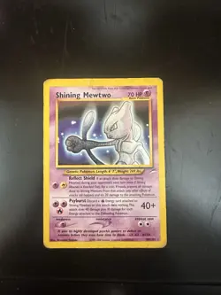 Pokemon TCG Shining Mewtwo Neo Destiny 109 Holo Unlimited Shiny Holo DAMAGED/HP - Image 2
