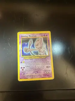 Pokemon TCG Shining Mewtwo Neo Destiny 109 Holo Unlimited Shiny Holo DAMAGED/HP - Image 3