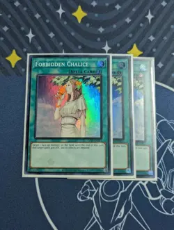 3x Forbidden Chalice - OP19-EN011 - Super Rare (NM) - Yugioh Playset - Image 1