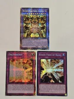 The Unstoppable Exodia Incarnate + Obliterate!!! MP25 Starlight Rare Yugioh Set - Image 1