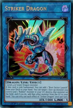 RA01-EN046 STRIKER DRAGON ULTRA RARE 1ST EDITION YuGiOh CARD - Image 1