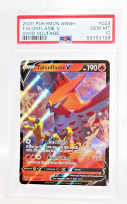 2020 TALONFLAME V #29- U.R. VIVID VOLTAGE - PSA GEM MINT- POKEMON TCG CARD - Image 1