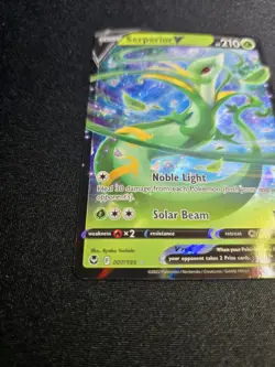 Serperior V 007/195 Full Art Rare Card 2022 Pokemon TCG Silver Tempest NM - Image 2