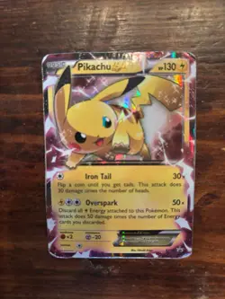 Pokemon Pikachu EX #XY84 Black Star Promo Holo Card - Damaged - Image 1