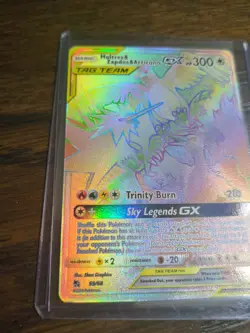 Moltres & Zapdos & Articuno GX 69/68 Rainbow Rare Hidden Fates Pokemon Card - Image 3
