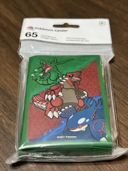 2021 Legends of Hoenn Sealed Card Sleeve Pokemon Center Original Rayquaza Kyogre - Image 1
