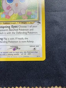 Pokemon TCG Jigglypuff Southern Islands 8/18 Promo Card NM Condition - Image 3