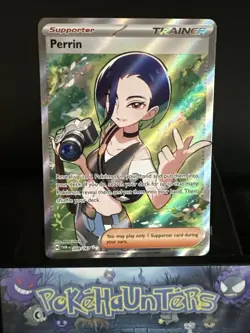 Pokemon Card Perrin 209/167 Trainer Twilight Masquerade Holo Rare NM - Image 1