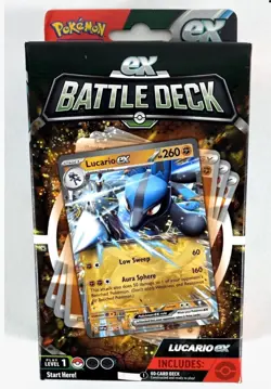 Nintendo Pokemon Scarlet and Violet Lucario EX Battle Deck Trading Card Game TCG - Image 1
