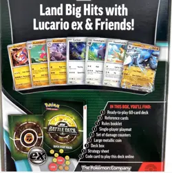 Nintendo Pokemon Scarlet and Violet Lucario EX Battle Deck Trading Card Game TCG - Image 3