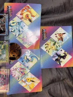 SET OF 3 - Pokemon TCG Prismatic Evolutions Sticker Collection Promo Cards Set - Image 2