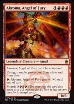 MTG English Akroma, Angel of Fury NM Normal Masters 25 - Image 1
