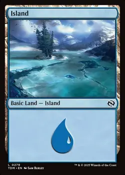 Island (0279) Light Play, English Magic the Gathering MTG Tarkir: Dragonstorm - Image 1