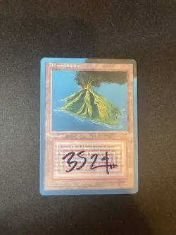 MTG FBB Volcanic Island French Artist Altered/Signed 1994 - Image 3
