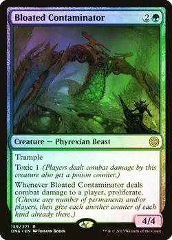 Magic The Gathering MTG BLOATED CONTAMINATOR FOIL Phyrexia: All Will Be One NM - Image 1