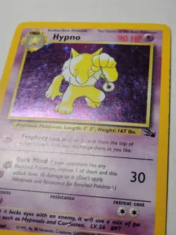 Hypno -Holo- Fossil Unlimited Pokemon Holofoil FO 8 Rare PKMN HP - Image 2
