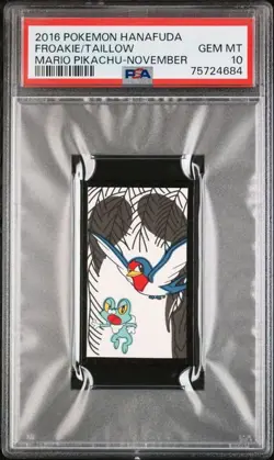 PSA 10 Mario Pikachu Hanafuda Froakie Taillow Japanese Pokemon 2016 - Image 1
