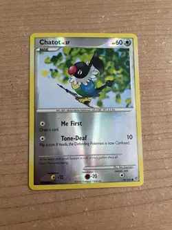 Chatot 74/130 Diamond and Pearl Reverse Holo Pokemon - Image 1