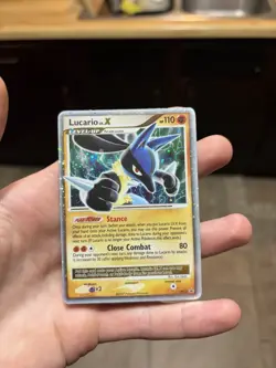 Pokemon TCG Lucario LV.X Dp Black Star Promotional DP12 Holo Promo - Image 1
