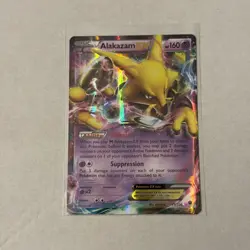 2016 Pokemon Alakazam EX 25/124 Fates Collide Holo Pk000598 - Image 1
