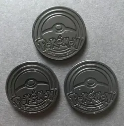 3 X Pokemon Coins Bundle Chikorita HGSS Energy Symbol Zoroark Red Token Coin - Image 2