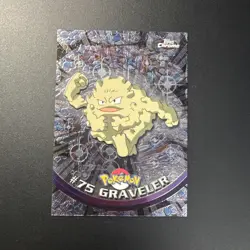2000 TOPPS CHROME POKEMON T.V. #75 GRAVELER Holo Foil vintage - Image 1