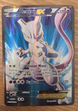 2015 Pokemon Mewtwo EX Full Art Holo 157/162 - XY Breakthrough - NM Condition - Image 1