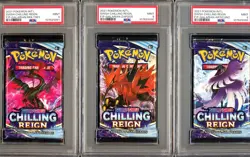 Pokemon Chilling Reign Booster Pack Set PSA 9 | Galarian Moltres Zapdos Articuno - Image 2