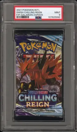 Pokemon Chilling Reign Booster Pack Set PSA 9 | Galarian Moltres Zapdos Articuno - Image 5