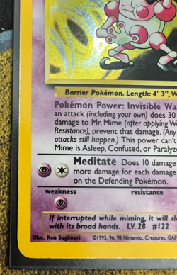 Pokemon Mr. Mime 6/64 Jungle Holofoil No Symbol Misprint Moderately Played - Image 5