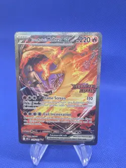 Pokemon Destined Rivals Team Rocket’s Moltres ex 229/182 Stamped Promo NM - Image 1