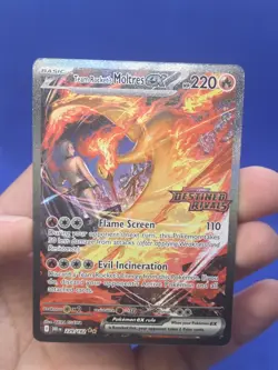 Pokemon Destined Rivals Team Rocket’s Moltres ex 229/182 Stamped Promo NM - Image 2