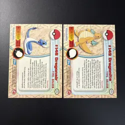 2000 Topps Pokemon tv Edition Series 3 Non Holo #149 Dragonite / dragonair 2X - Image 2