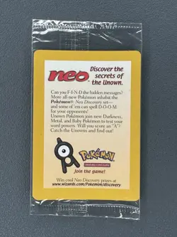 Entei #34 Reverse Holo 2001 Pokemon Neo Discovery Black Star PROMO NEW SEALED!!! - Image 1