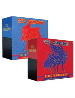 Pokemon Sword & Shield Base Set Elite Trainer Box Set Of 2 Zacian Zamazenta - Image 1