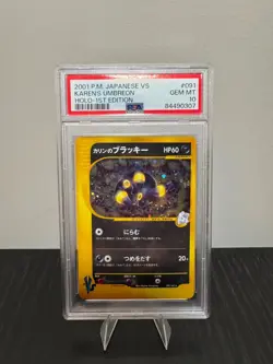 Pokemon Karen's Umbreon VS 1st Edition Japanese #091 PSA 10 Gem Mint HALF SWIRL - Image 1