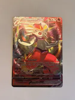 Pokemon TCG Cinderace VMAX Shining Fates 019/072 Holo Foil Ultra Rare 3D Fan Art - Image 1