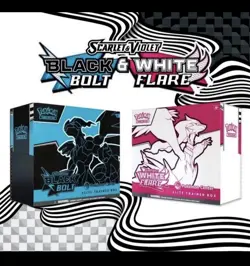 Pokemon Center Black Bolt and White Flare Elite Trainer Box Sealed ETB Bundle - Image 1