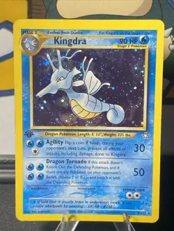 Kingdra 8/111 Pokemon TCG Neo Genesis 1st Edition Holo Rare Vintage 2000 - Image 1