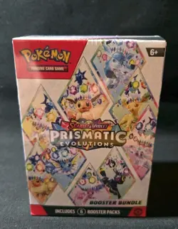 Factory Sealed Pokemon TCG Prismatic Evolutions Booster Bundle (6 Packs) - Image 1