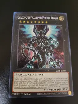 Yu-Gi-Oh! 25th Anniversa- Galaxy-Eyes Full Armor Photon Dragon RA01-EN037 Secret - Image 1