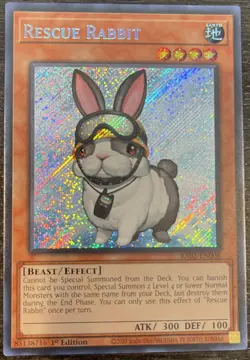 Rescue Rabbit 1st Edition Secret Rare RA02-EN008 Yu-Gi-Oh! - Image 1