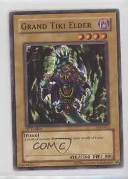 Grand Tiki Elder 1st Ed. YuGiOh Labyrinth of Nightmare #LON-011 2003 - Image 1